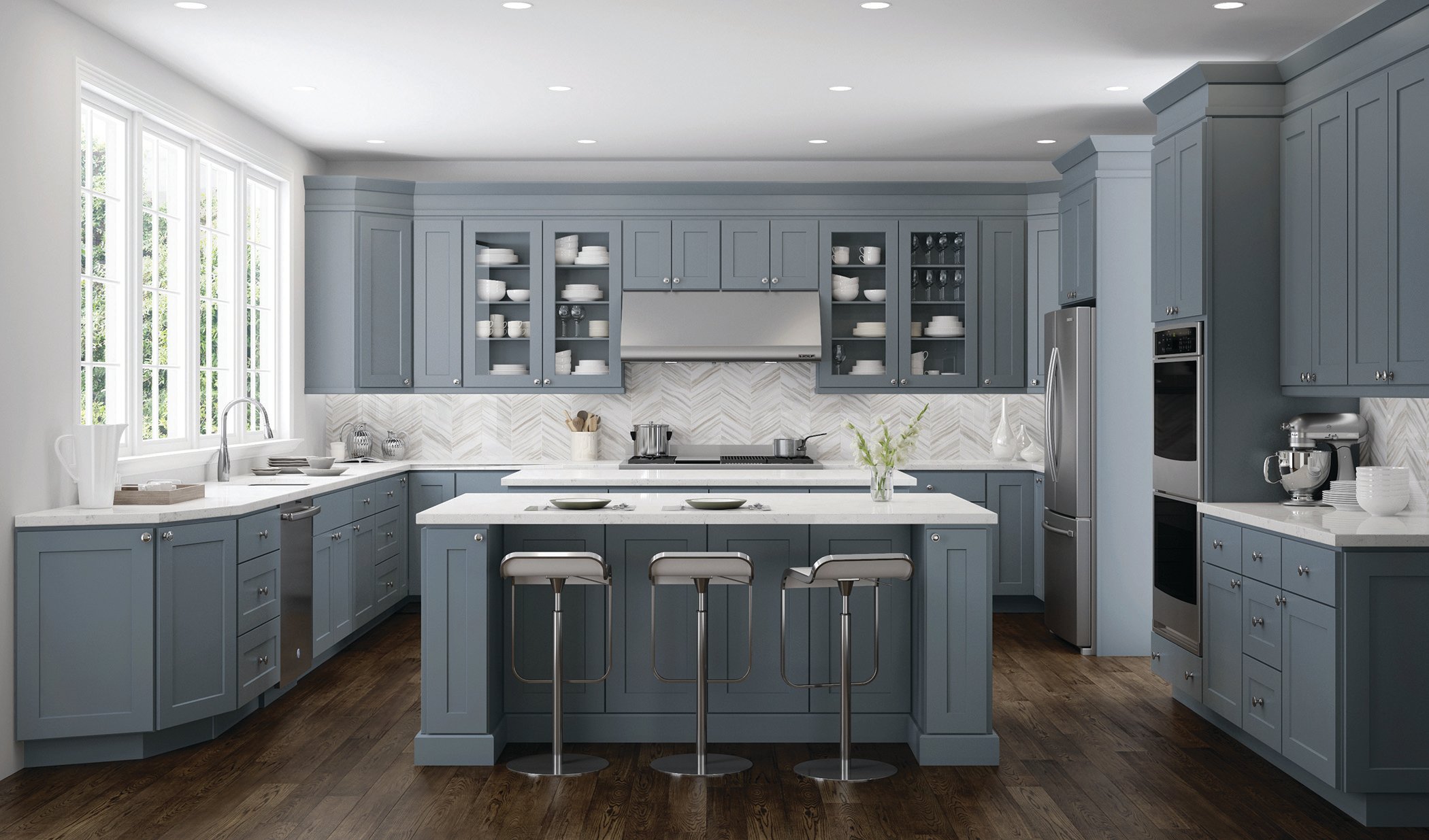 How To Style Glass Kitchen Cabinets