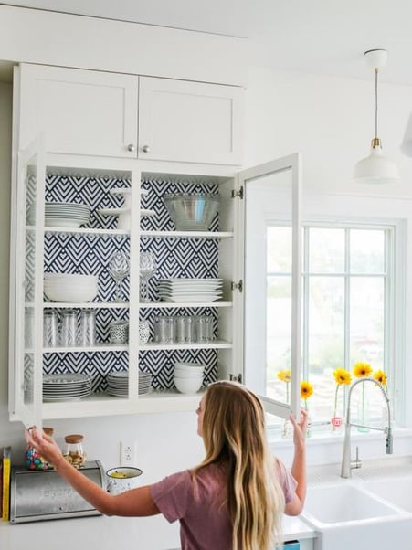 How To Style Glass Kitchen Cabinets