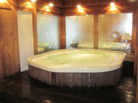 Hot Tub inside a cabin
